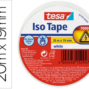 Fita Adesiva Isoladora 20Mt X 19 Mm Cor Branco - TESA
