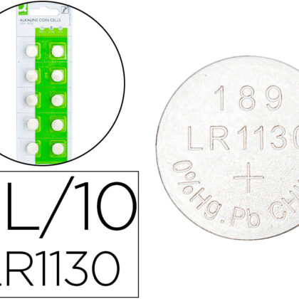 Blister 10x Pilhas Botao Alcalinas LR1130 1,5V - Q-CONNECT