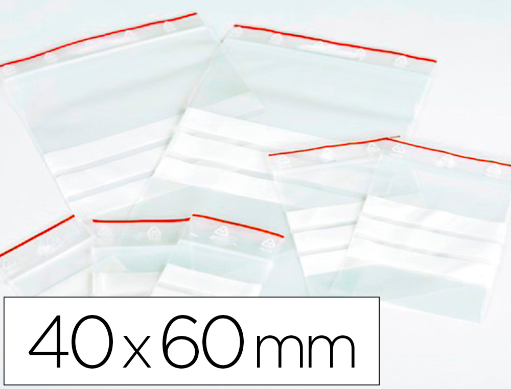 Bolsa Plastico Auto Selada Q-Connect 40X60 Mm Pack De 100 Unidades - Q-CONNECT