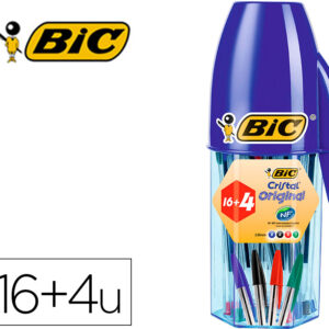 Pack 20x Esferográfica Cristal Mega Tubo (Cores Sortidas) – BIC