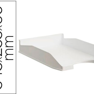 Bandeja De Secretaria Ecogreen Plastico 100% Reciclado Din A4 Cor Branco Pastel - ARQUIVO 2000