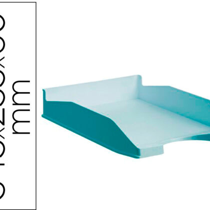 Bandeja De Secretaria Ecogreen Plastico 100% Reciclado Din A4 Cor Azul Pastel - ARQUIVO 2000