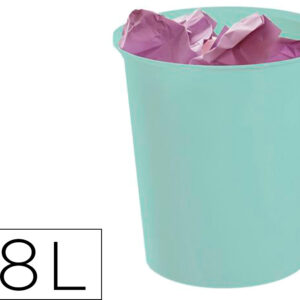 Cesto De Papeis Ecogreen Plastico 100% Reciclavel 18 Litros Cor Verde Pastel - ARQUIVO 2000