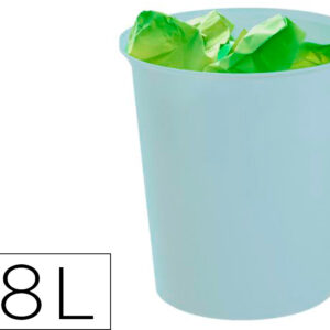 Cesto De Papeis Ecogreen Plastico 100% Reciclavel 18 Litros Cor Azul Pastel - ARQUIVO 2000