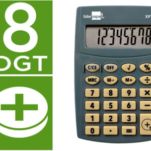 Calculadora De Bolso Xf03 8 Digitos Pilhas Cor Cinza 99X64X9 Mm