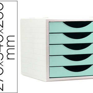 Bloco Classificador De Gavetas (Verde Pastel) - Q-CONNECT