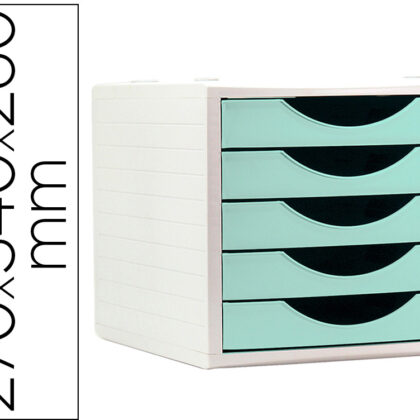 Bloco Classificador De Gavetas (Verde Pastel) - Q-CONNECT