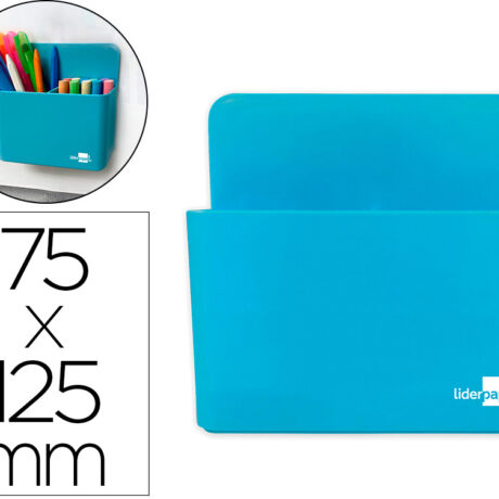 Porta Lapis Plastico Magnetico Cor Azul 125X75X40 Mm