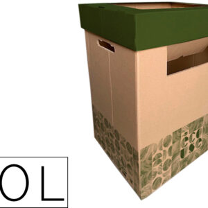 Cesto De Papeis Reciclagem Cartao Duplo 100% Reciclado E Reciclavel 450X350X650 Mm