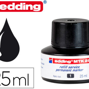 Tinta Marcador Edding Mtk-25 Com Sistema Capilar Cor Preto Frasco De 25 Ml - EDDING