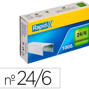 Agrafos Rapid Nº 24/6 Caixa de 1000 Unidades Galvanizados