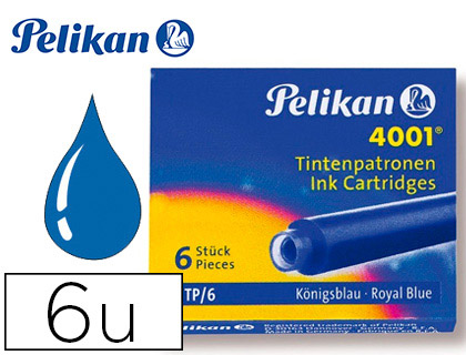 Recarga Caneta Pelikan 4001 Azul Real-Caixa 6 Unidades