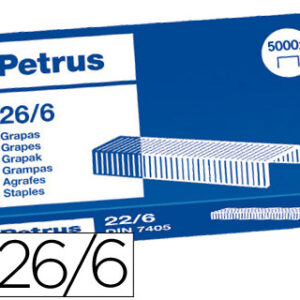 Pack 5000x Agrafos Petrus Nº 26/6 Acobreados
