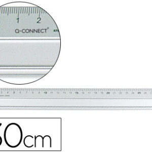 Regua Q-Connect Metalica Alum?nio 30 cm
