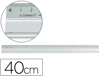 Regua Q-Connect Metalica Alumínio 40 cm