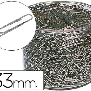 Clips Niquelados N. 2 33 mm Caixa 1000 Unidades