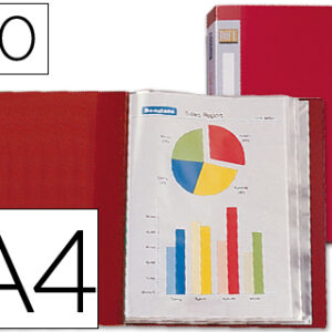 Capa Catalogo Din A4 c/ 60 Bolsas Vermelha