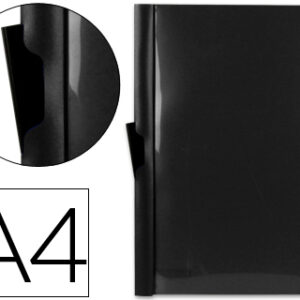 Bolsa Dossier c/ Clip Lateral, Din A4 Preto, 30 Folhas