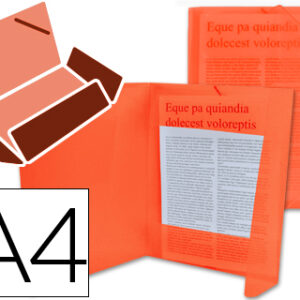 Pasta de Elasticos em Polipropileno, A4, Vermelho