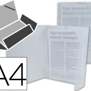 Pasta de Elasticos em Polipropileno A4 Transparente