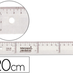 Regua Plastico Transparente 20 cm