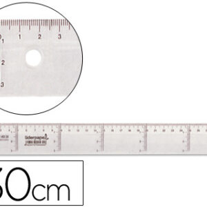 Regua Plastico Transparente 30cm