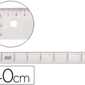 Regua Plastico Transparente 40 cm