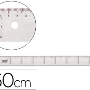 Regua Plastico Transparente 60 cm