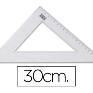 Esquadro 30 cm Plastico Transparente