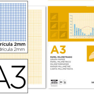Papel Milimetrico A3 Embalagem 50F