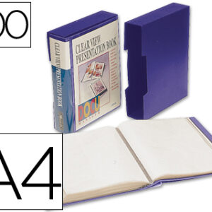 Capa Catalogo Din A4 c/ 100 Bolsas Azul