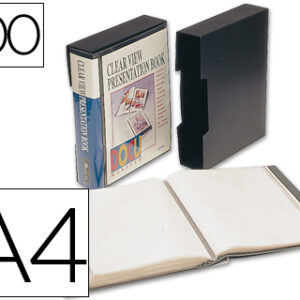 Capa Catalogo Din A4 c/ 100 Bolsas Preta