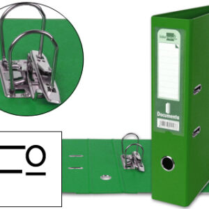 Pasta de Arquivo de Alavanca Folio Forrado PVC c/ Rado Lombada 75mm Verde