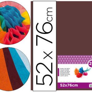 Papel Seda 52 X 76 cm 18 Gr Castanho (25 Folhas)