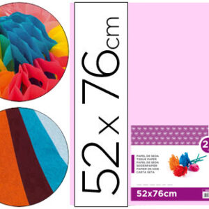 Papel Seda 52 X 76 cm 18 Gr Rosa (25 Folhas)
