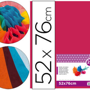Papel Seda 52 X 76 cm 18 Gr Rosa Forte (25 Folhas)
