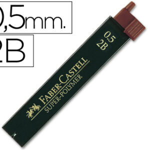 Minas Faber-Castell Grafite 9065 0,5mm 2B Tubo 12 Minas