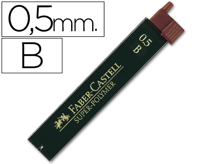 Minas Faber-Castell Grafite 9065 0,5mm B Tubo 12 Minas