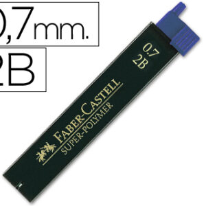 Minas Faber-Castell Grafite 9067 0,7mm 2B Tubo 12 Minas