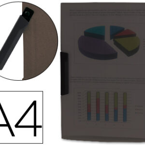 Bolsa Dossier c/ Clip Lateral, Din A4 Preto