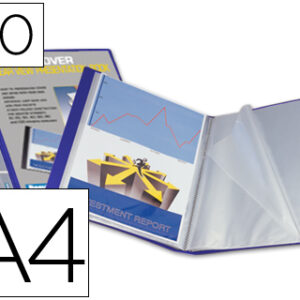 Capa Catalogo Din A4 c/ 40 Bolsas Azul