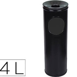 Cinzeiro Sie Papeleira Redondo Preto - Medidas 65x21,5cm Capacidade p/ 24 Litros