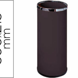 Porta Guarda-Chuva Sie Metalico c/ Aros Cromados c/ Forma Redonda 500x215 mm - Preto