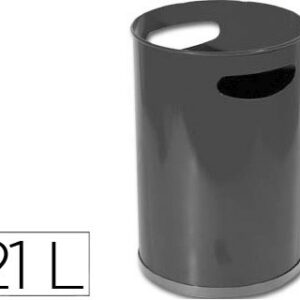 Cesto Sie de Papeis Metalico c/ Pegas Preto Capacidade 21 Litros 32x21 cm