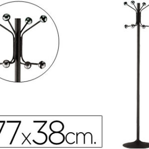 Cabide Sie c/ Pe Metalico Preto c/ 8 Suportes 177x38 cm