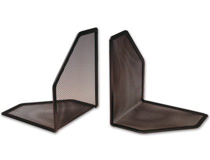Apoia Livros Q-Connect Metalico Conjunto de 2 Suportes de Rede Cor Preto 170 X 140 X 135 mm
