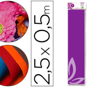 Papel Crepe em Celofane 50 cm X 2,5 M. Violeta Escuro Classico