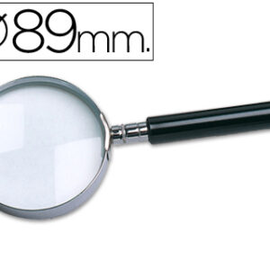 Lupa Cristal, Aro Metalico - 89 mm