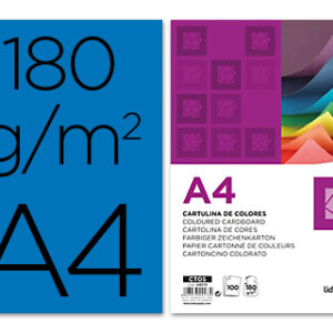 Cartolina 180 Gr A4 100 Folhas Azuis