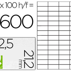 Etiquetas Adesivas Q-Connect Din A4 52,5 X 21,2 mm